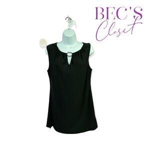 White House Black Market Black Crew Peekaboo Cold Shoulder Size S